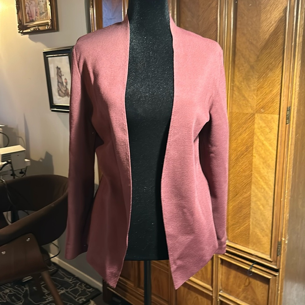 MM Lafleur Mauve Open-Front Blazer Jacket